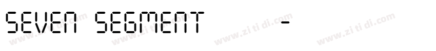 Seven Segment 系列字体转换